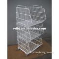 steel wire foldable supermarket storage cage with wheels